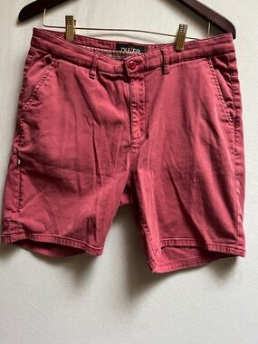DUER No Sweat Shorts Mens 34 Rust Red Stretch Hidden Pocket